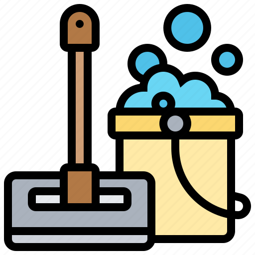 Bucket, clean, equipment, floor, mop icon - Download on Iconfinder