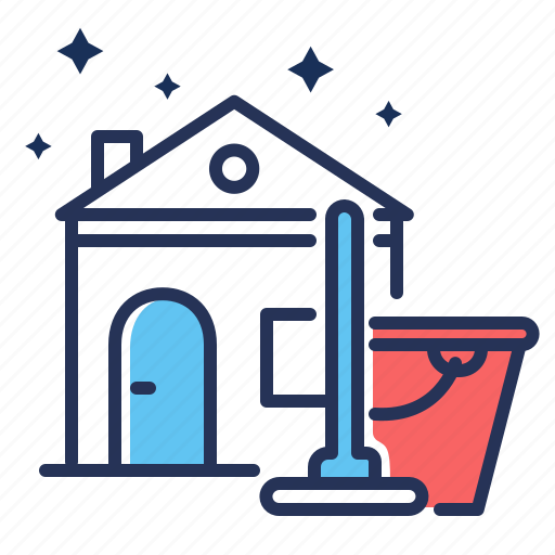 Bucket, cleaning, house, mop icon - Download on Iconfinder