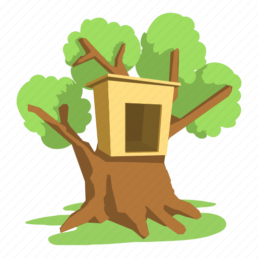 Building, cartoon, front, home, logo, roof, tree house icon - Download on Iconfinder