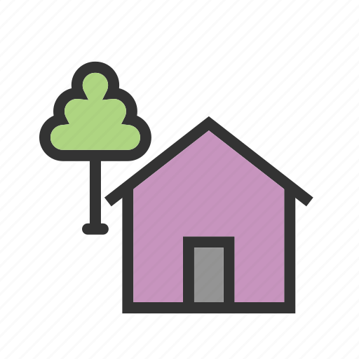 Green, home, house, nature, summer, tree icon - Download on Iconfinder