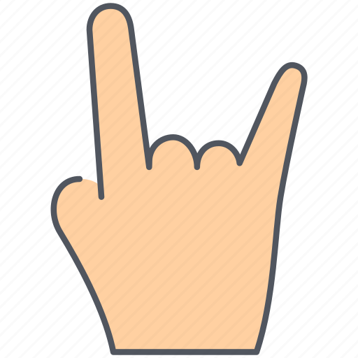 Gesture, fingers, hand, language, rock and roll, rock on, sign icon - Download on Iconfinder