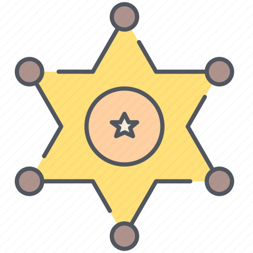 Badge, sheriff, cowboy, texas, wild west, police, star icon - Download on Iconfinder