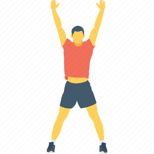 Arms up, exercise, hands up, sports, stick man icon - Download on Iconfinder