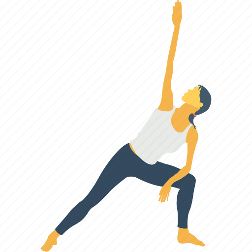 Exercise, pose, side angle pose, side extended, yoga pants icon - Download on Iconfinder
