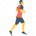 man, racer, runner, sportsman, walking 