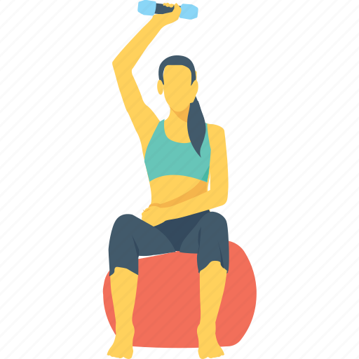 Dumbbell, exercise, fitness, girl, weightlifting icon - Download on Iconfinder