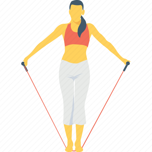 Female, jumping, rope, rope jump, skipping icon - Download on Iconfinder