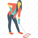 cleaner, janitor, maid, mop, sweeper 