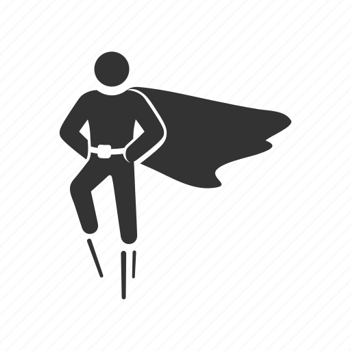 Cape, flying, hero, super human, super powers, superman, fly icon - Download on Iconfinder