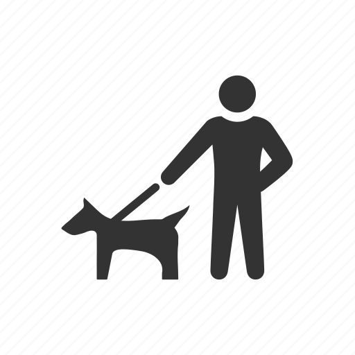 Dog, owner, animal, care, pet, harness, leash icon - Download on Iconfinder
