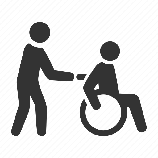 Assistant, carer, disabled, help, patient, wheelchair icon - Download on Iconfinder