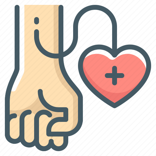 Donor, blood, donate, hand, heart, donate blood icon - Download on Iconfinder