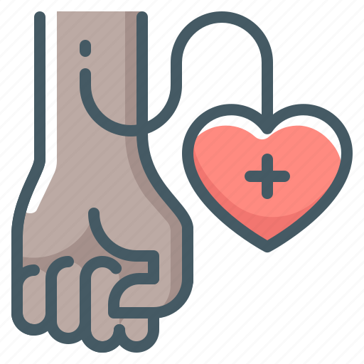 Donor, blood, donate, hand, heart icon - Download on Iconfinder