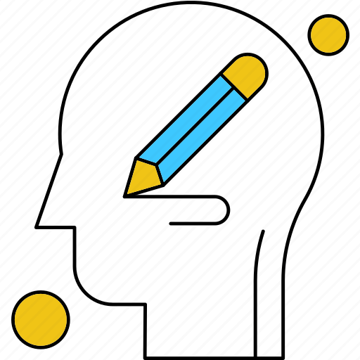 Brain, human, pencil icon - Download on Iconfinder