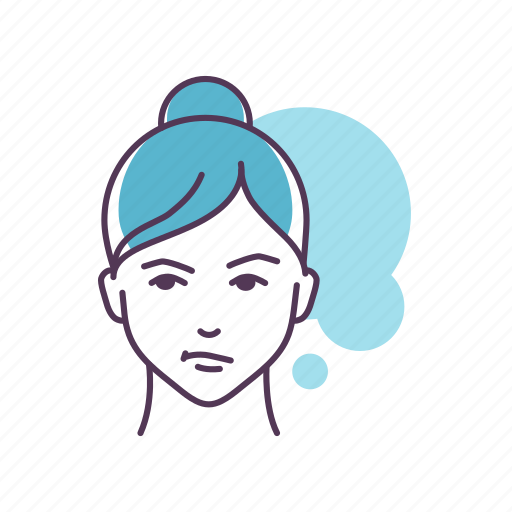 Emoji, emotion, face, feeling, female, girl, suspiciousness icon - Download on Iconfinder