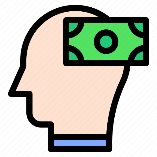 Money, mind, thought, user, human, brain icon - Download on Iconfinder
