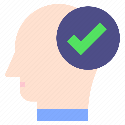 Approve, mind, thought, user, human, brain icon - Download on Iconfinder