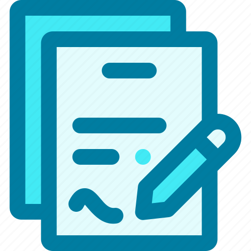 Agreement, document, contract, pencil, signature, signing icon - Download on Iconfinder