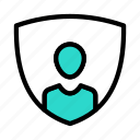 user, profile, shield, account, avatar