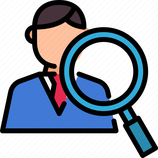 Recruiting, human resources, business, management, search, magnifier icon - Download on Iconfinder