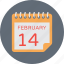 14 february, 14 february calendar, calendar, event, valentine day 