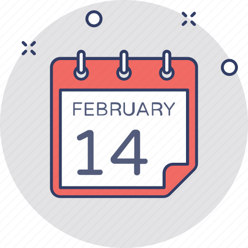 14 february, 14 february calendar, calendar, event, valentine day icon - Download on Iconfinder