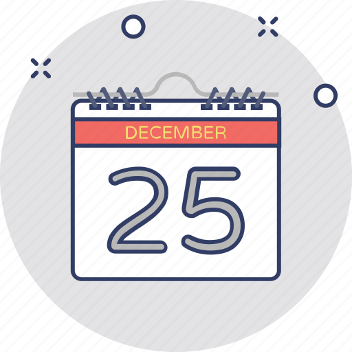25 december, 25 december calendar, calendar, christmas date, event icon - Download on Iconfinder