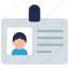 id, badge, identification, person, user 