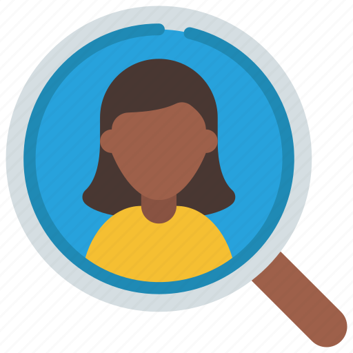 Recruitment, female, search, recruiter, hiring, process icon - Download on Iconfinder