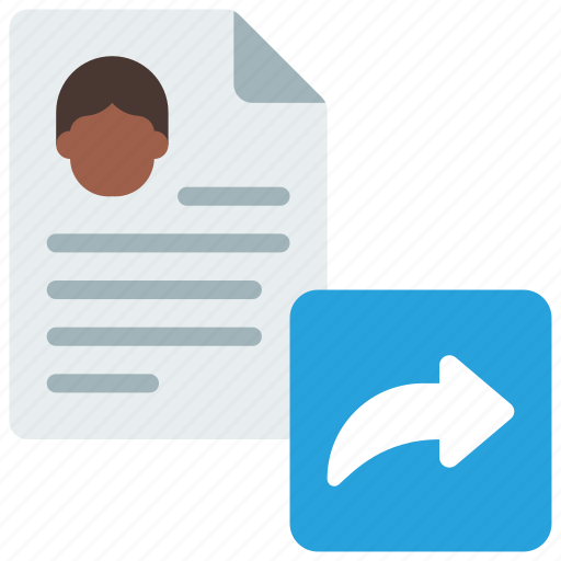 Share, resume, sharing, cv, shared icon - Download on Iconfinder