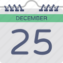 25 december, 25 december calendar, calendar, christmas date, event