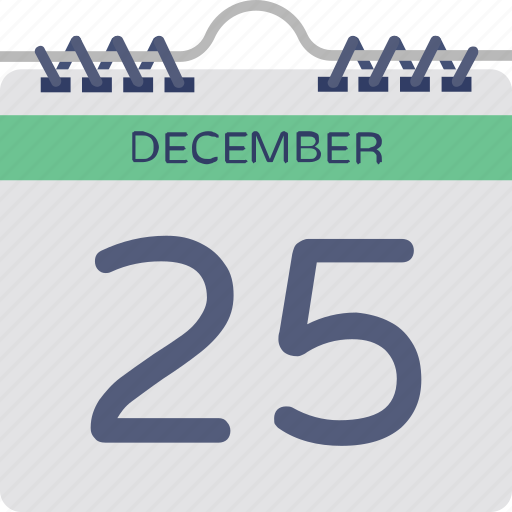 25 december, 25 december calendar, calendar, christmas date, event icon - Download on Iconfinder