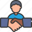 employee, handshake, agree, agreement, avatar 