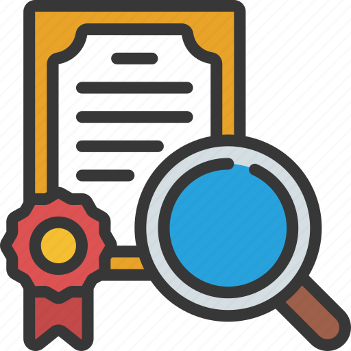 Qualifications, research, education, search, loupe icon - Download on Iconfinder