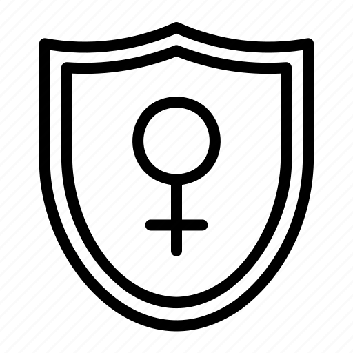 Feminism, gender, safety, protection, security, shield icon - Download on Iconfinder