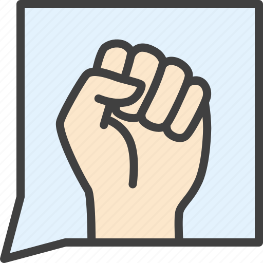 Black lives matter, blm, chat bubble, fist, message icon - Download on Iconfinder
