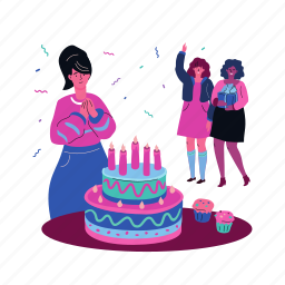 birthday, cake, party, gifts, make a wish, decoration, celebration 