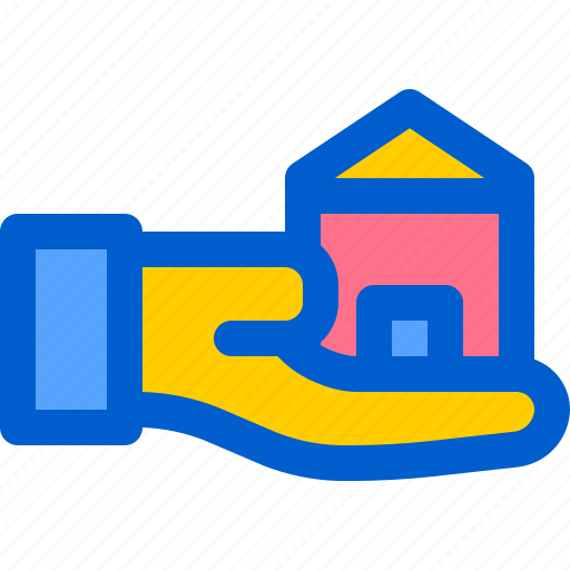 Giving, hand, home, house, shelter icon - Download on Iconfinder