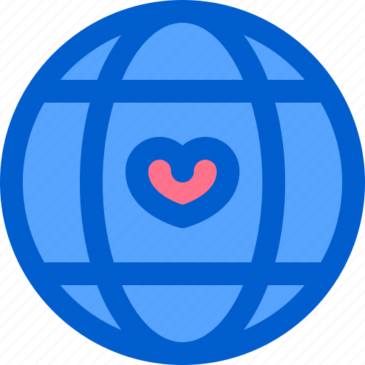 Earth, heart, love, peace, world icon - Download on Iconfinder