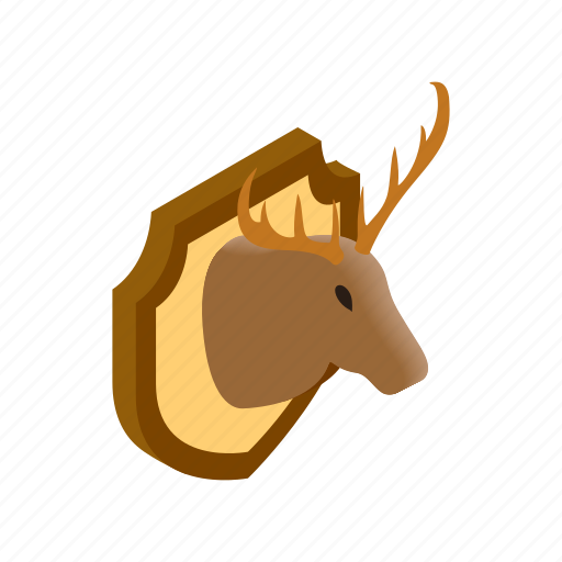 Animal, antler, deer, head, horn, isometric, stag icon - Download on Iconfinder