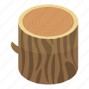 cartoon, isometric, nature, stump, texture, tree, wood