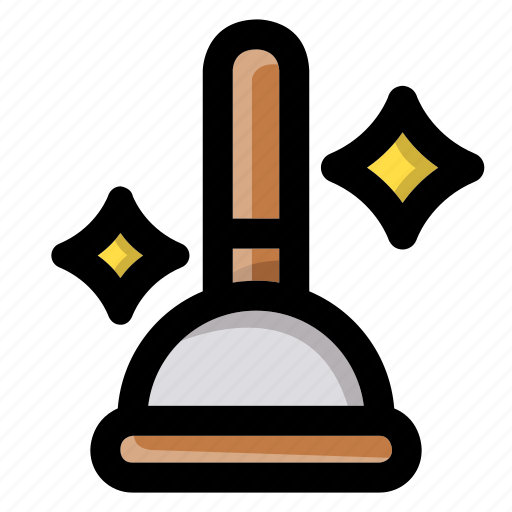 Clean, cleaning, cleanup, hygiene, plunger, toilet, toilet plunger icon - Download on Iconfinder