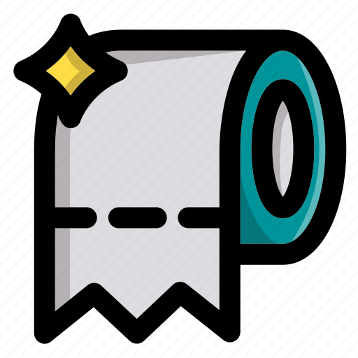 Bathroom, clean, cleaning, hygiene, tissue, tissue roll, toilet paper icon - Download on Iconfinder