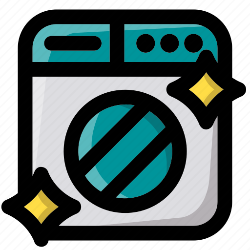 Cleaning, housework, hygiene, laundry, wash, washing, washing machine icon - Download on Iconfinder