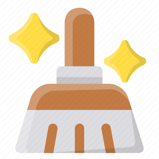 Broom, broomstick, brush, clean, cleaning, hygiene, sweeping icon - Download on Iconfinder