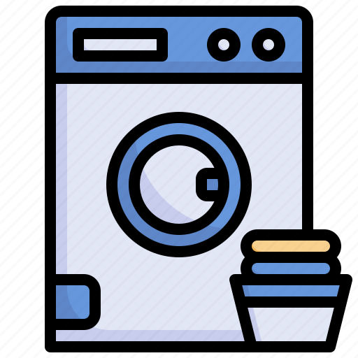 Washing, clothes, machine, washer, hobbies, and, free icon - Download on Iconfinder