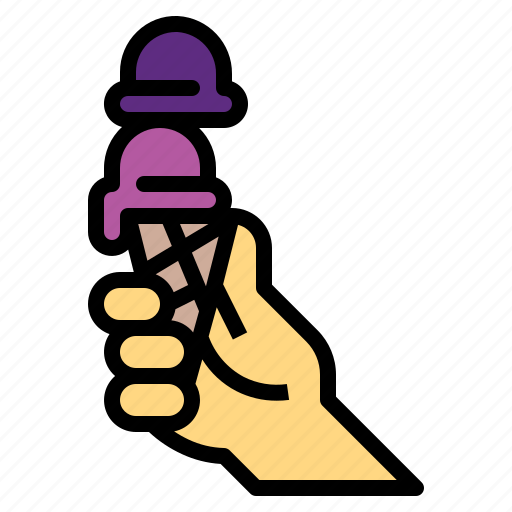 Cone, hand, desert, gelato, ice cream icon - Download on Iconfinder