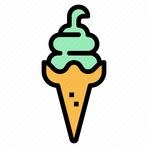 Soft, serve, cone, desert, creamy, ice cream icon - Download on Iconfinder