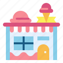 shop, store, building, ice cream