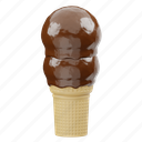 chocolate, ice, ice cream, dessert, sweet, food, summer, cone, ice cream cone